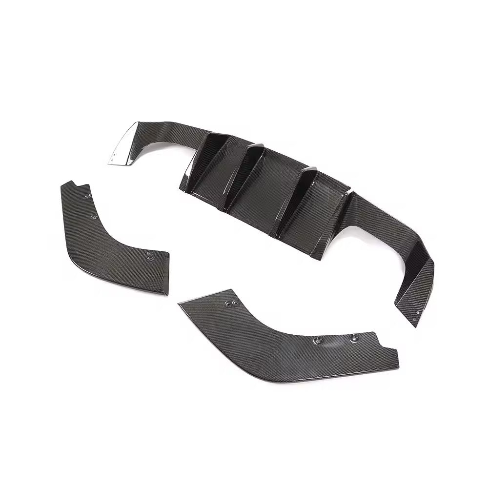 72Design BMW M2/M2C (F87/F87C) Gloss Carbon Fibre (Pre-Preg) GT Style Rear Diffuser - Nineteen72 Performance