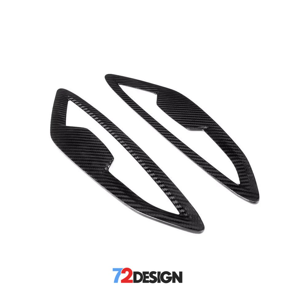 72Design BMW 8 Series (G14) Gloss Carbon Fibre (Pre-Preg) OEM Front Wing Trim - Nineteen72 Performance