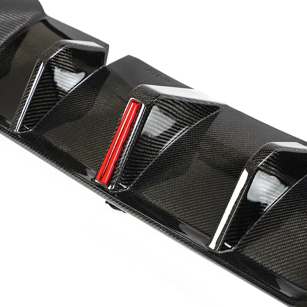 72Design VW Golf MK8 GTI Gloss Carbon Fibre (Pre-Preg) Performance Style Diffuser - Nineteen72 Performance