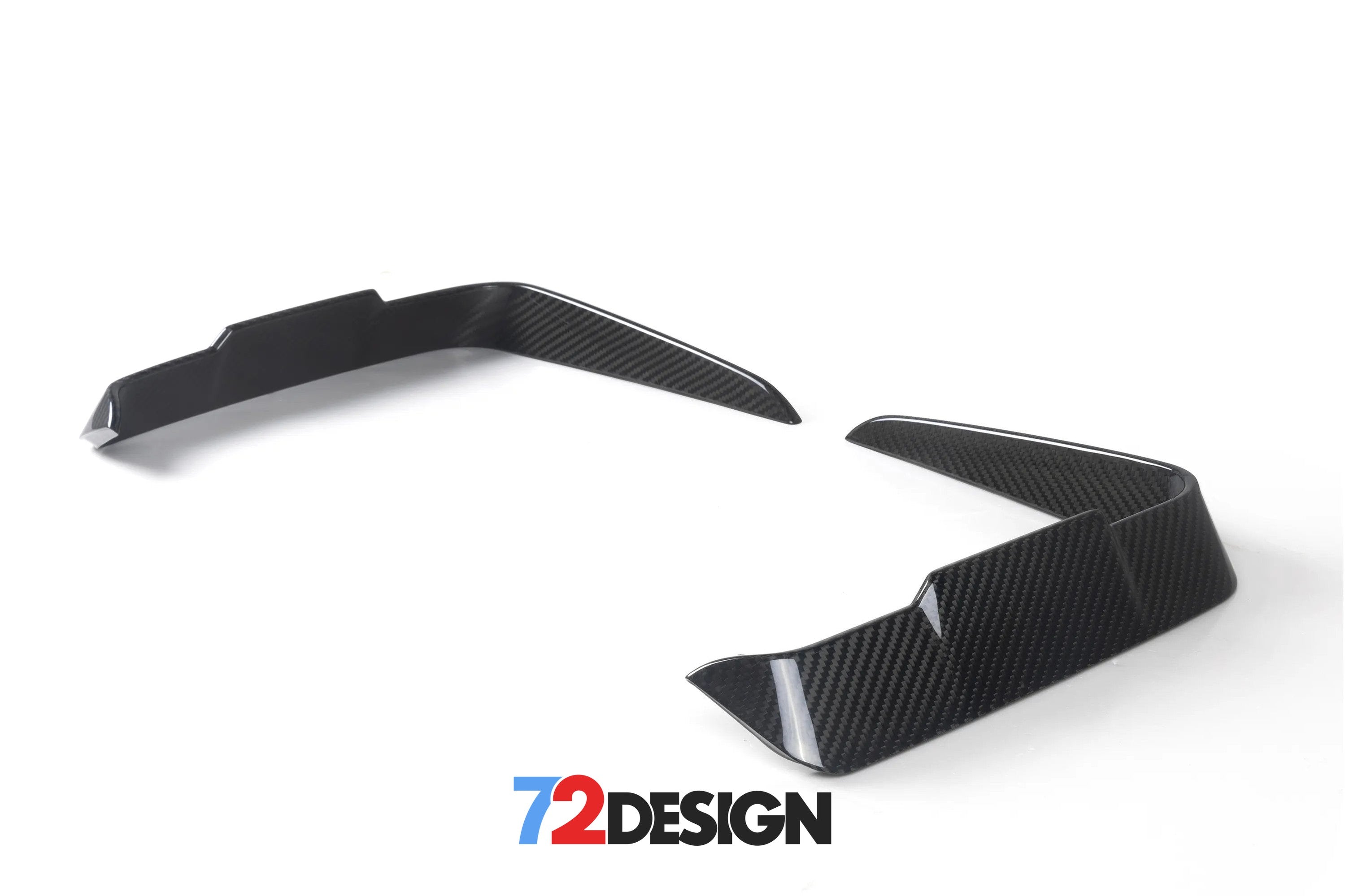 72Design BMW 4 Series (G22) Gloss Carbon Fibre (Pre-Preg) Performance Front Bumper Canards - Nineteen72 Performance