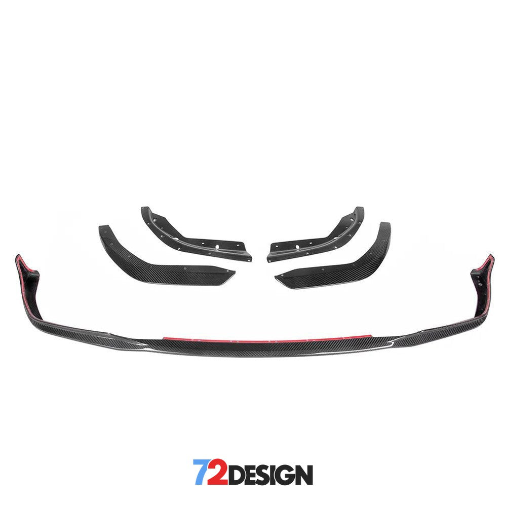 72Design BMW 3 Series Gloss Carbon Fibre (Pre-Preg) Performance Style Front Splitter - Nineteen72 Performance