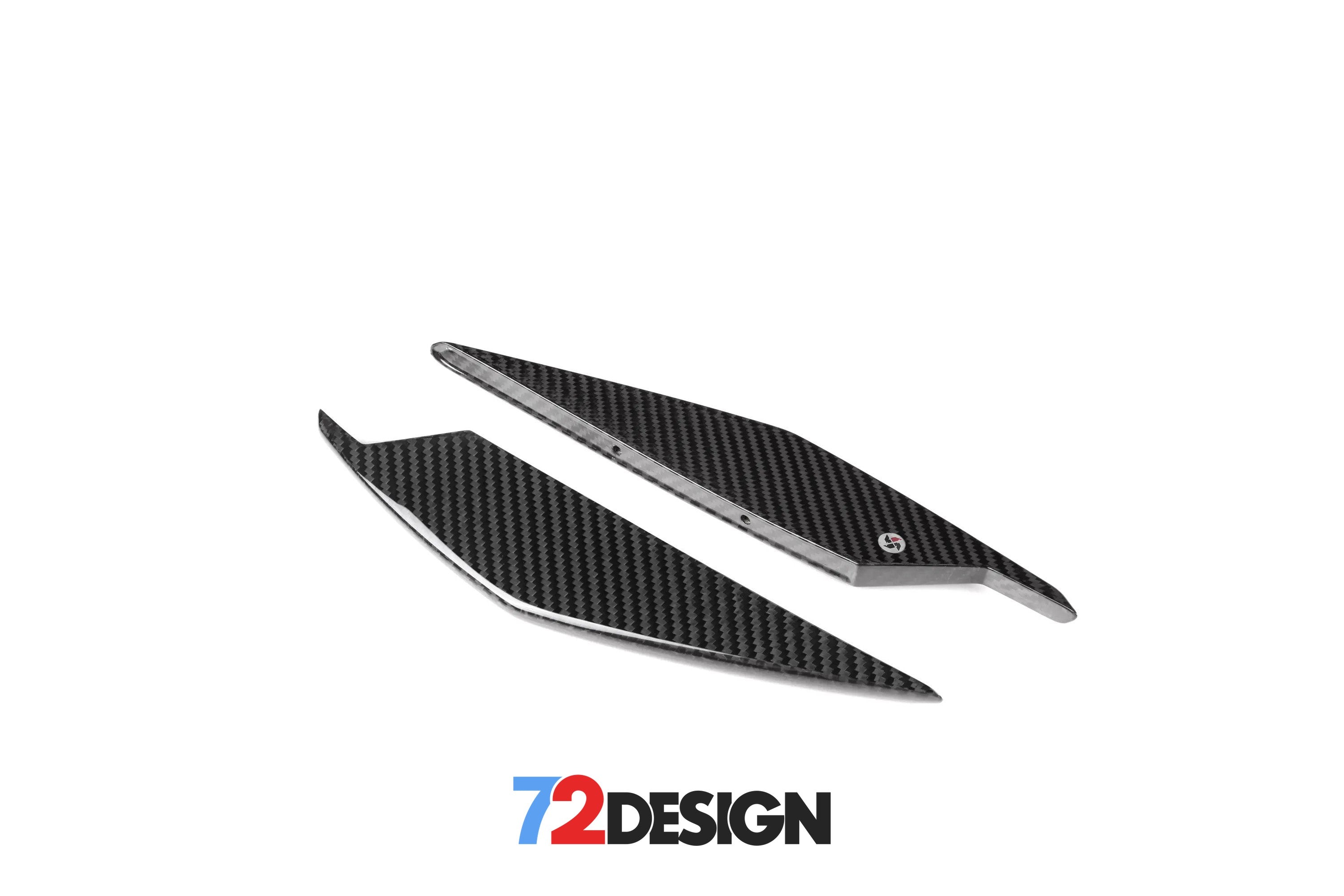 72Design BMW M3/M4 (G80/G82) Gloss Carbon Fibre (Pre-Preg) AC Style Front Canard - Nineteen72 Performance