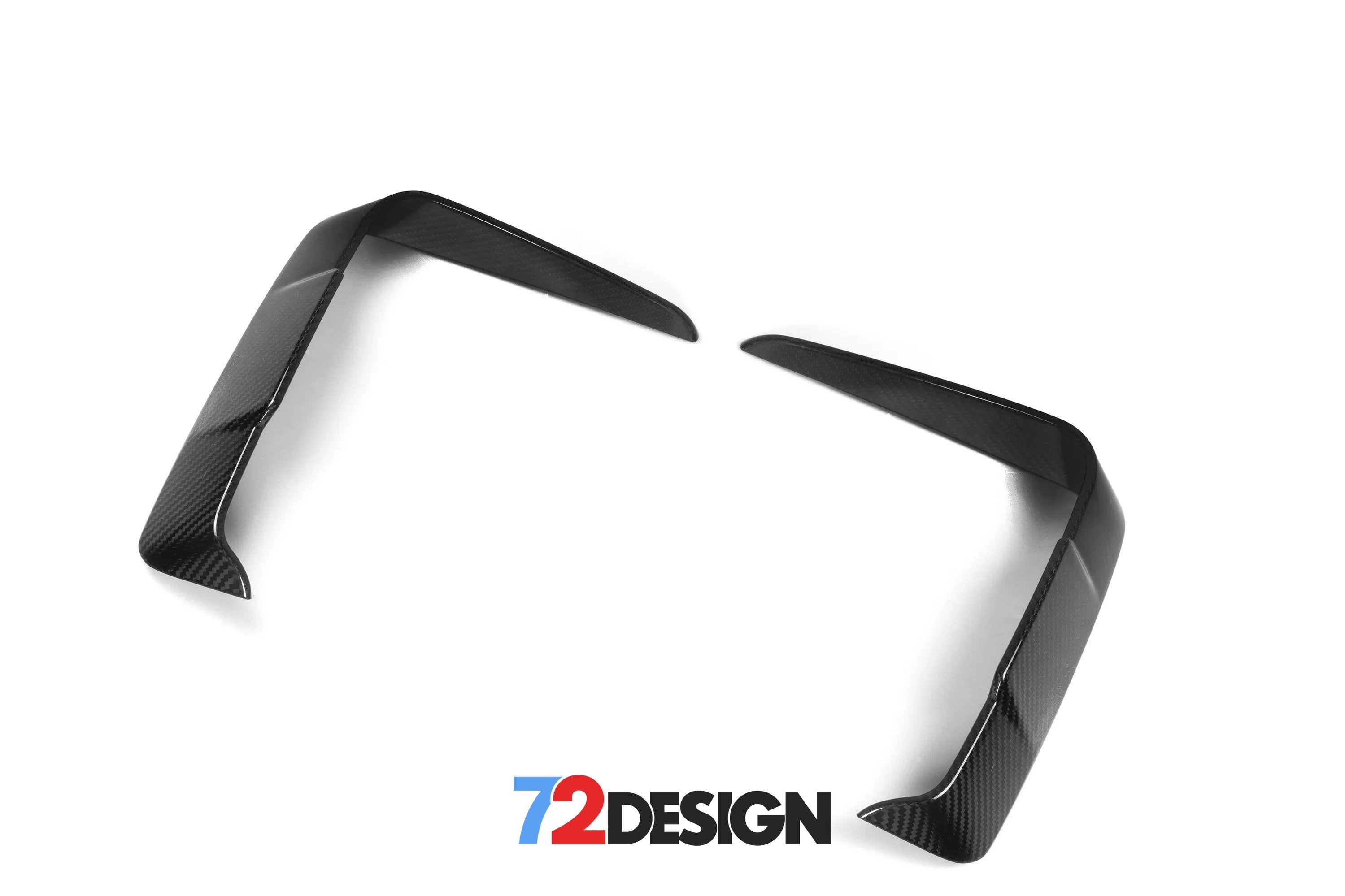 72Design BMW 4 Series (G22) Gloss Carbon Fibre (Pre-Preg) Performance Front Bumper Canards - Nineteen72 Performance