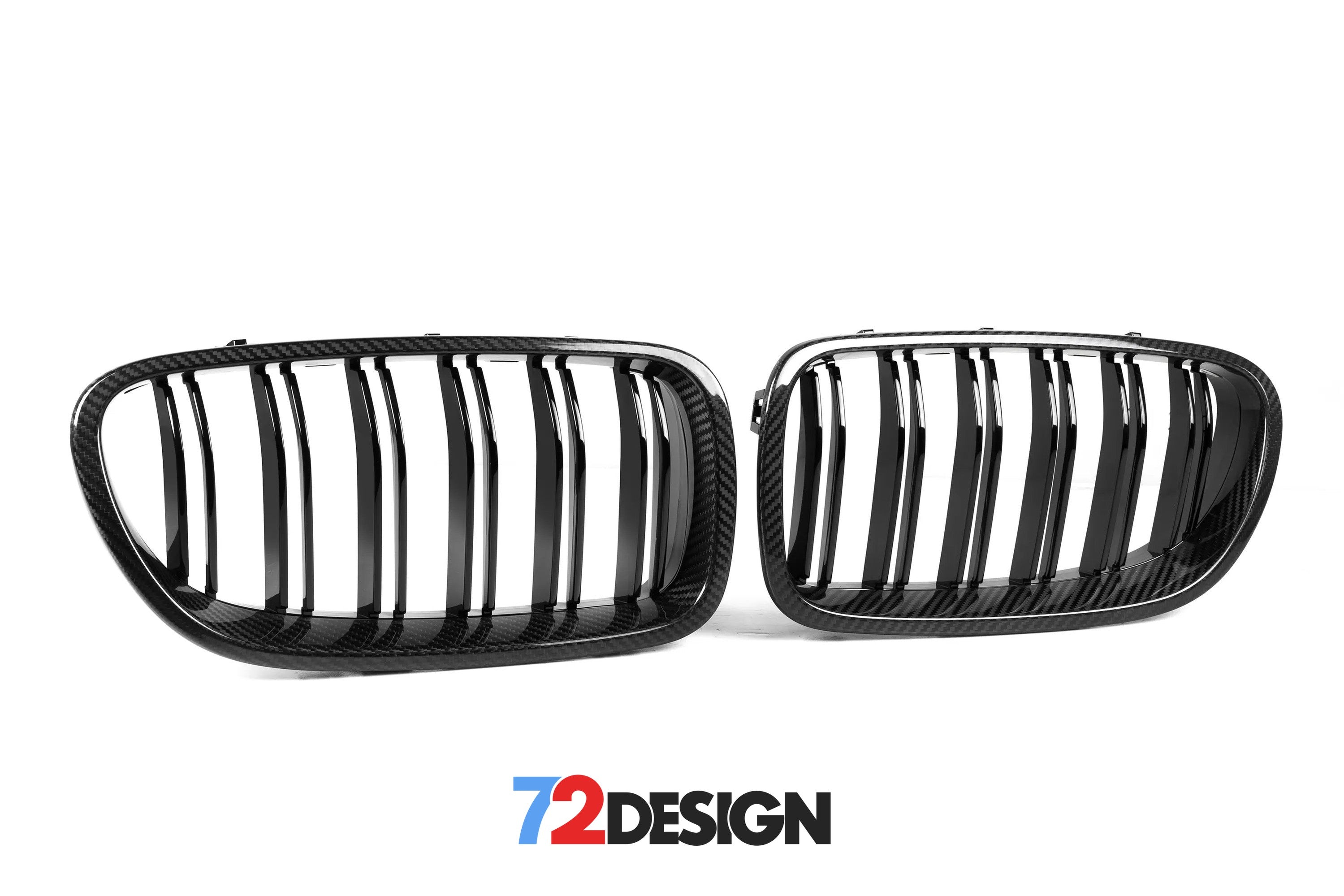 72Design - BMW M5 Carbon Fibre Double Slat Design Grill (F10) - Nineteen72 Performance