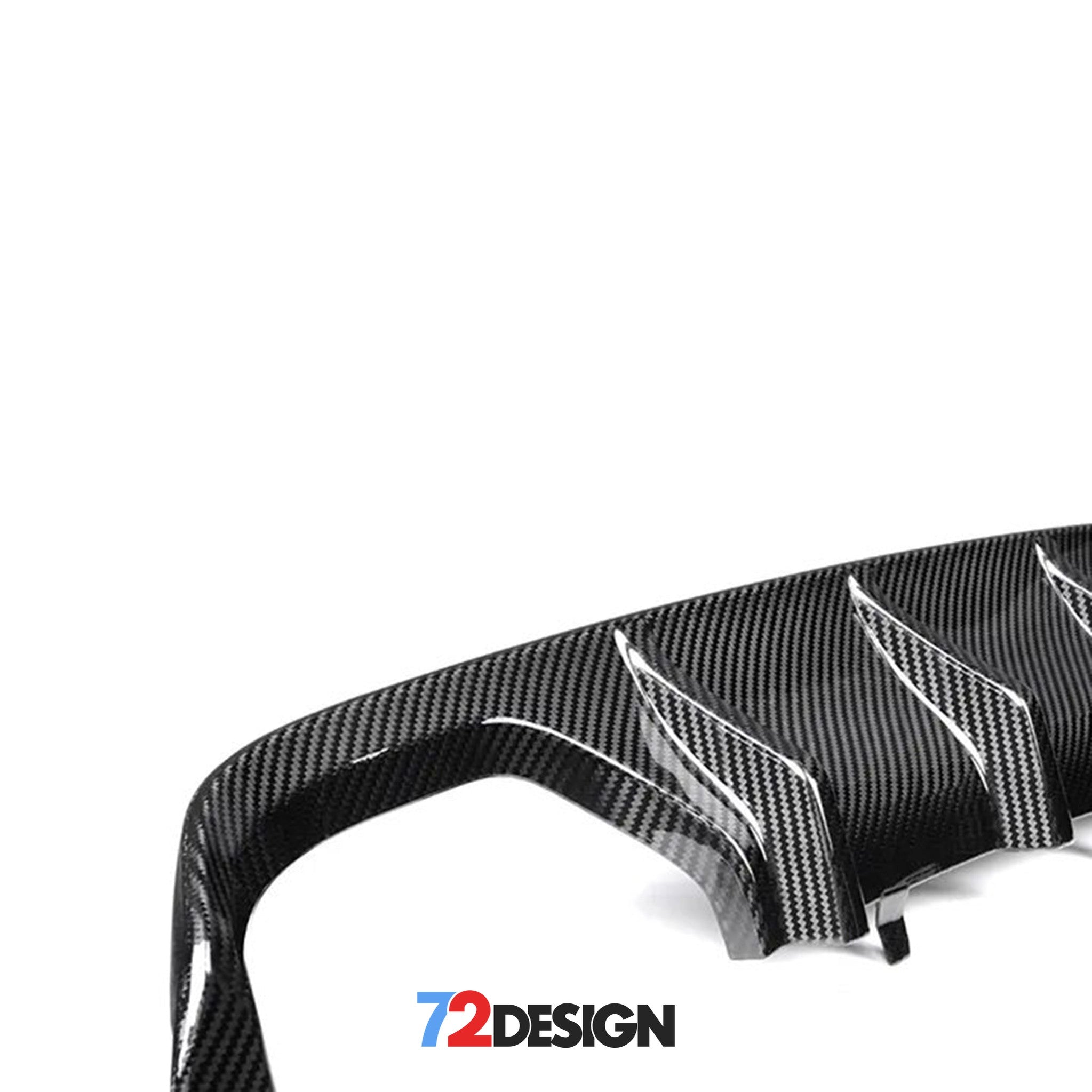 72Design BMW M3/M4 (F80/F82) Gloss Carbon Fibre (Pre-Preg) Performance Style Diffuser & Rear Spats - Nineteen72 Performance
