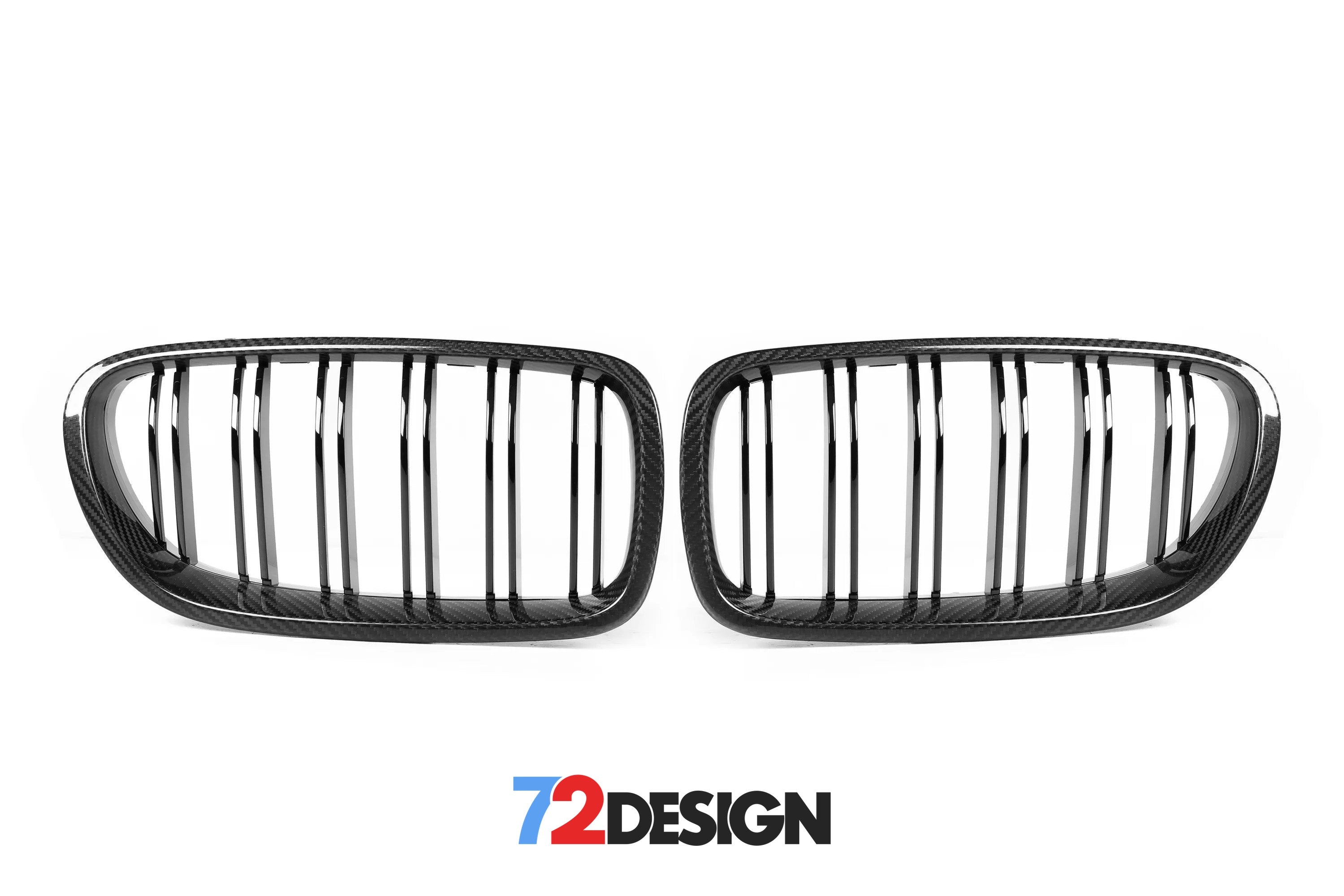 72Design - BMW M5 Carbon Fibre Double Slat Design Grill (F10) - Nineteen72 Performance