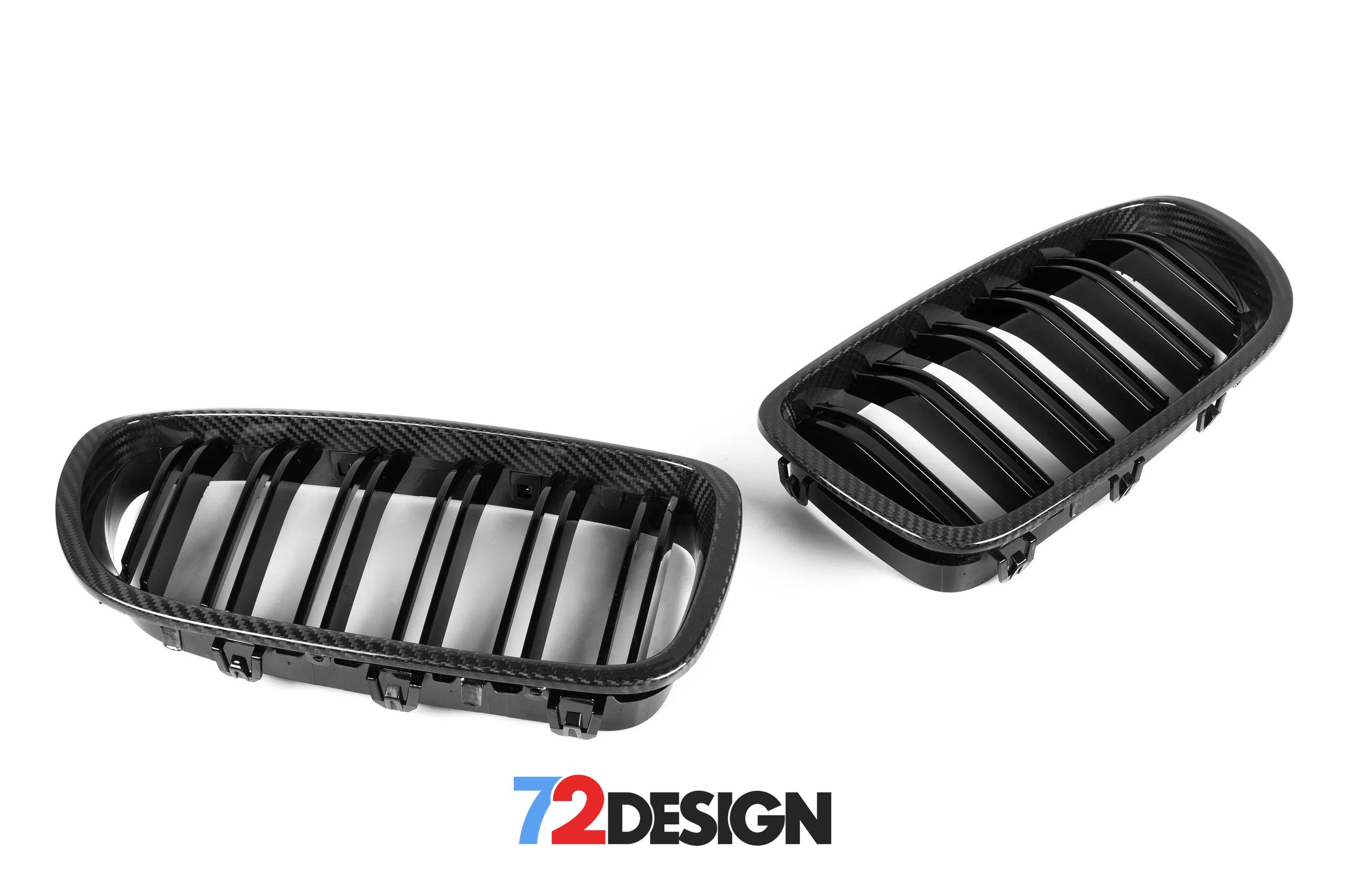 72Design - BMW M5 Carbon Fibre Double Slat Design Grill (F10) - Nineteen72 Performance