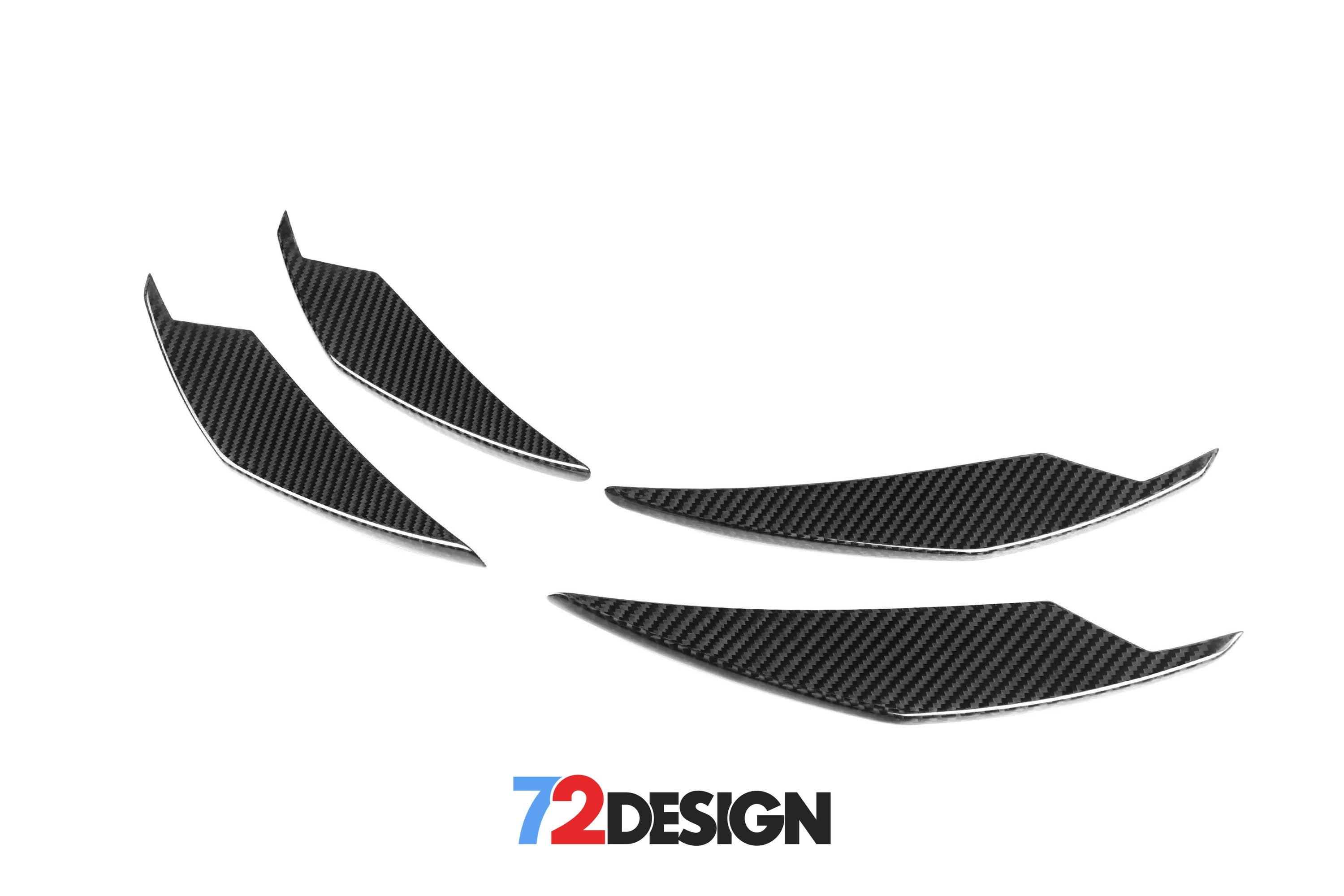 72Design BMW M3/M4 (G80/G82) Gloss Carbon Fibre (Pre-Preg) AC Style Front Canard - Nineteen72 Performance