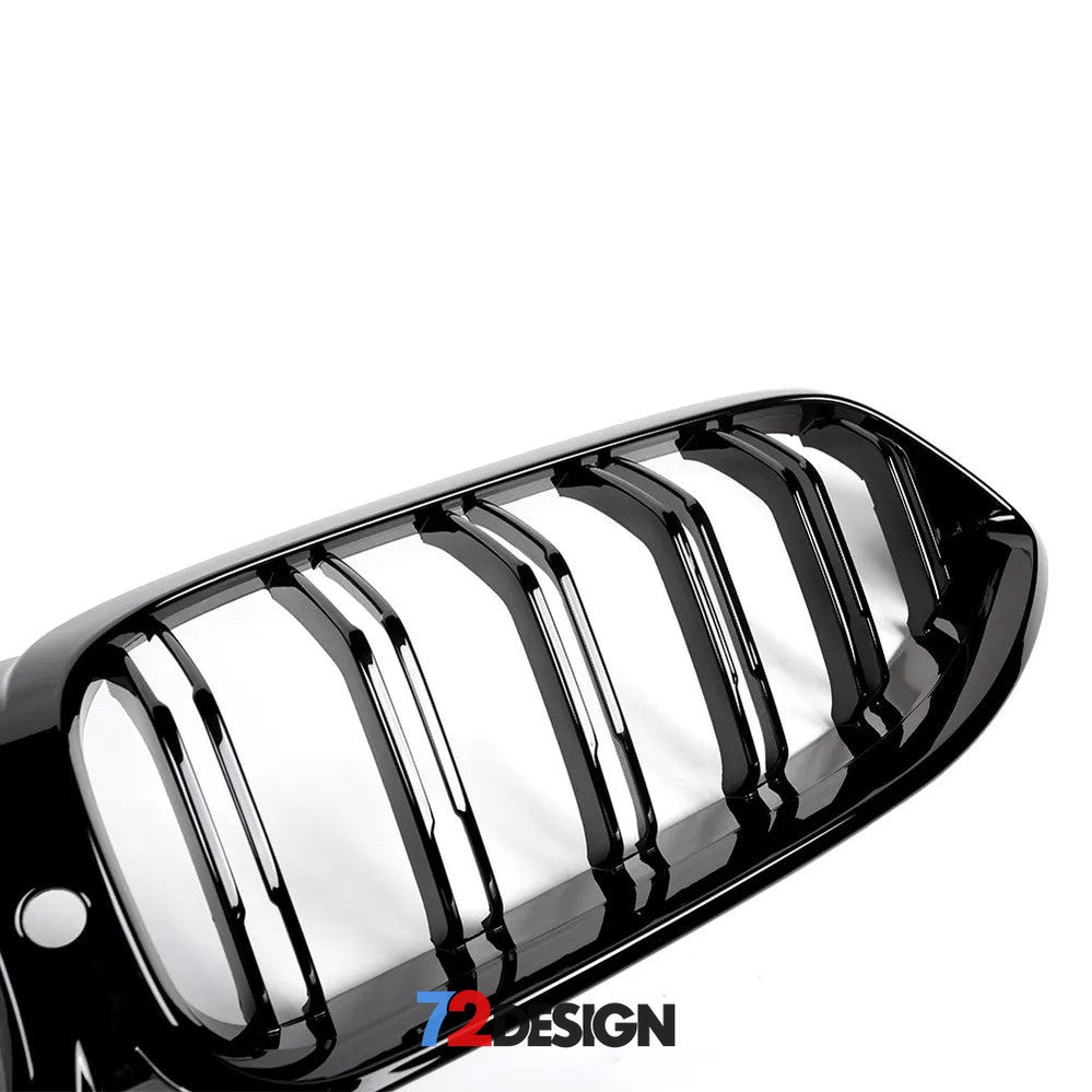 72Design - BMW 8 Series Gloss Black Double Slat Grill (G14/G15/G16) - Nineteen72 Performance