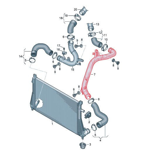 Forge - High Flow Discharge Pipe for 1.8T and 2.0T VAG Engines - Nineteen72 Performance
