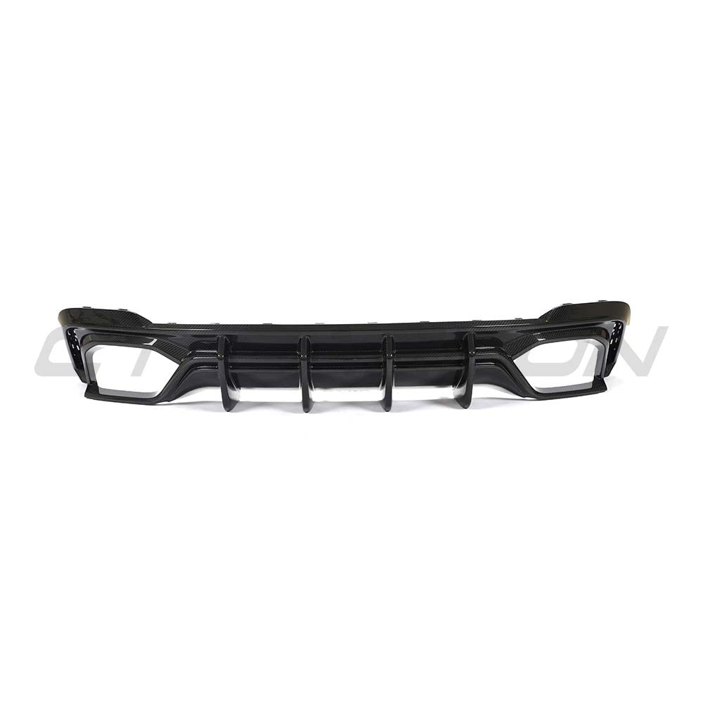 AUDI RS6 C8 2019+ CT Carbon rear end kit made of full carbon fibre, shown on a white background.