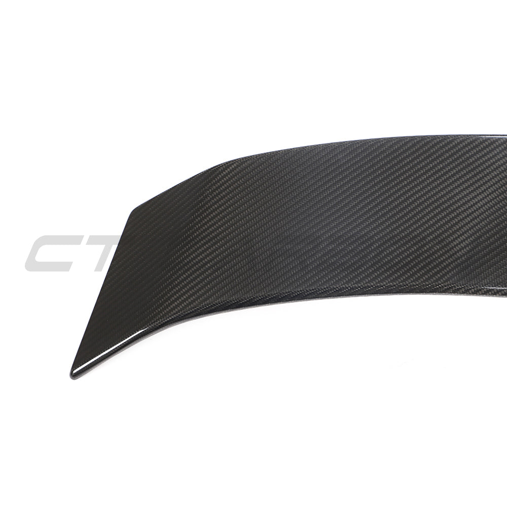 CT Carbon spoiler for Porsche 911 991.2 GTS, Carrera, Targa 2017-2019, made of lightweight carbon fibre, mounted on the rear of the car.