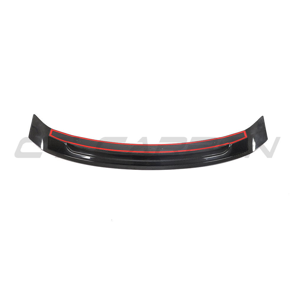 CT Carbon spoiler for Porsche 911 991.2 GTS, Carrera, Targa 2017-2019, showcasing carbon fiber finish on the vehicle.
