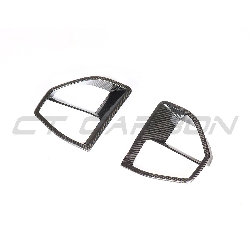 BMW G05 X5 2019-2023 Carbon Fibre Front Vent Add-On accessory by CT Carbon, showing the sleek carbon fiber design.