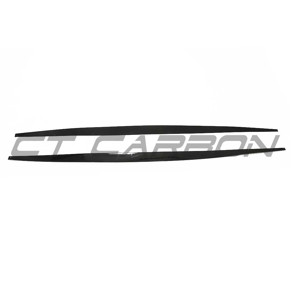 BMW F20 F21 1 Series LCI twin left gloss black kit by CT Carbon, featuring sleek, high-quality carbon fiber parts on a car body.