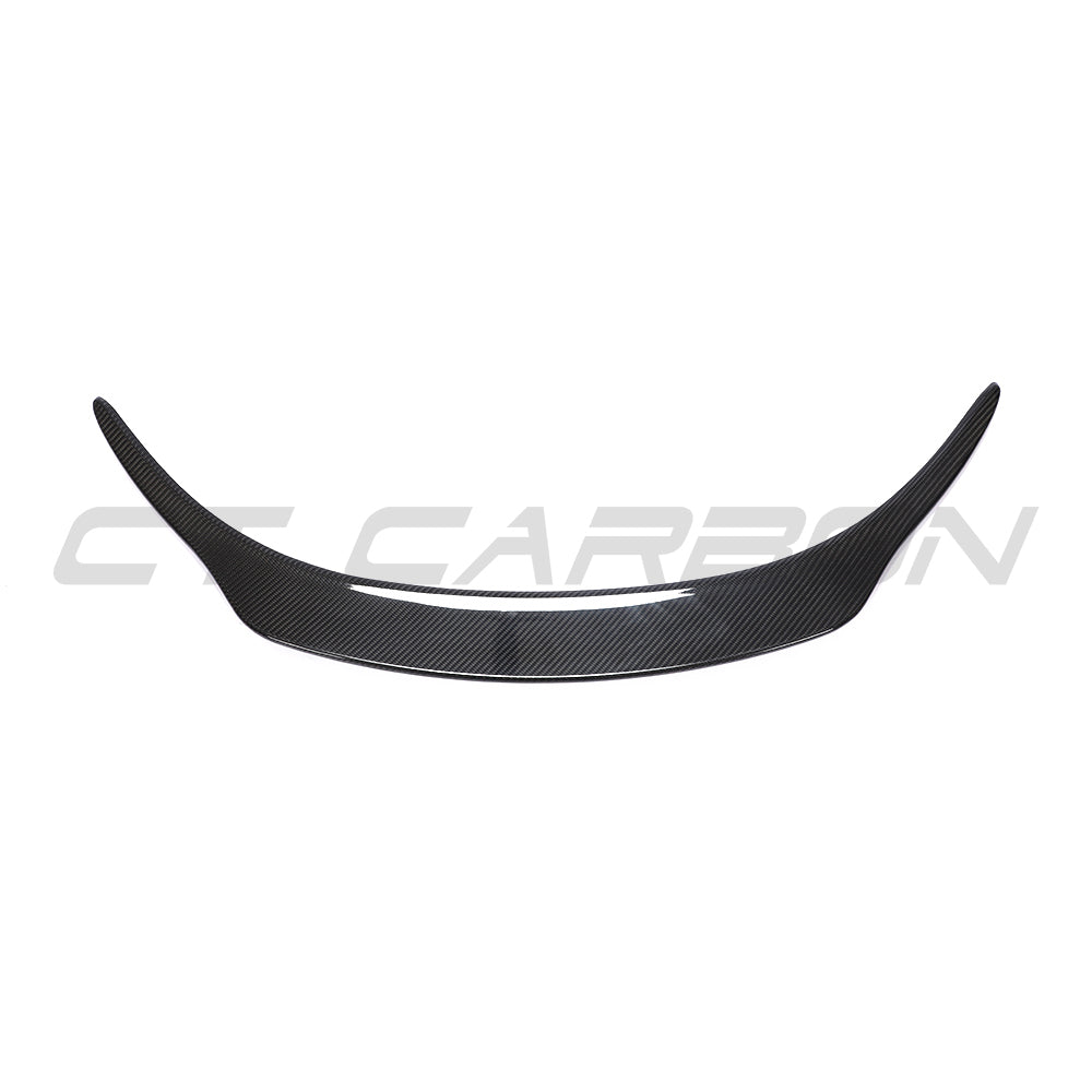Toyota Supra 2019+ A90 carbon fiber spoiler by CT Carbon, showcasing the sleek, aerodynamic design on the vehicle.