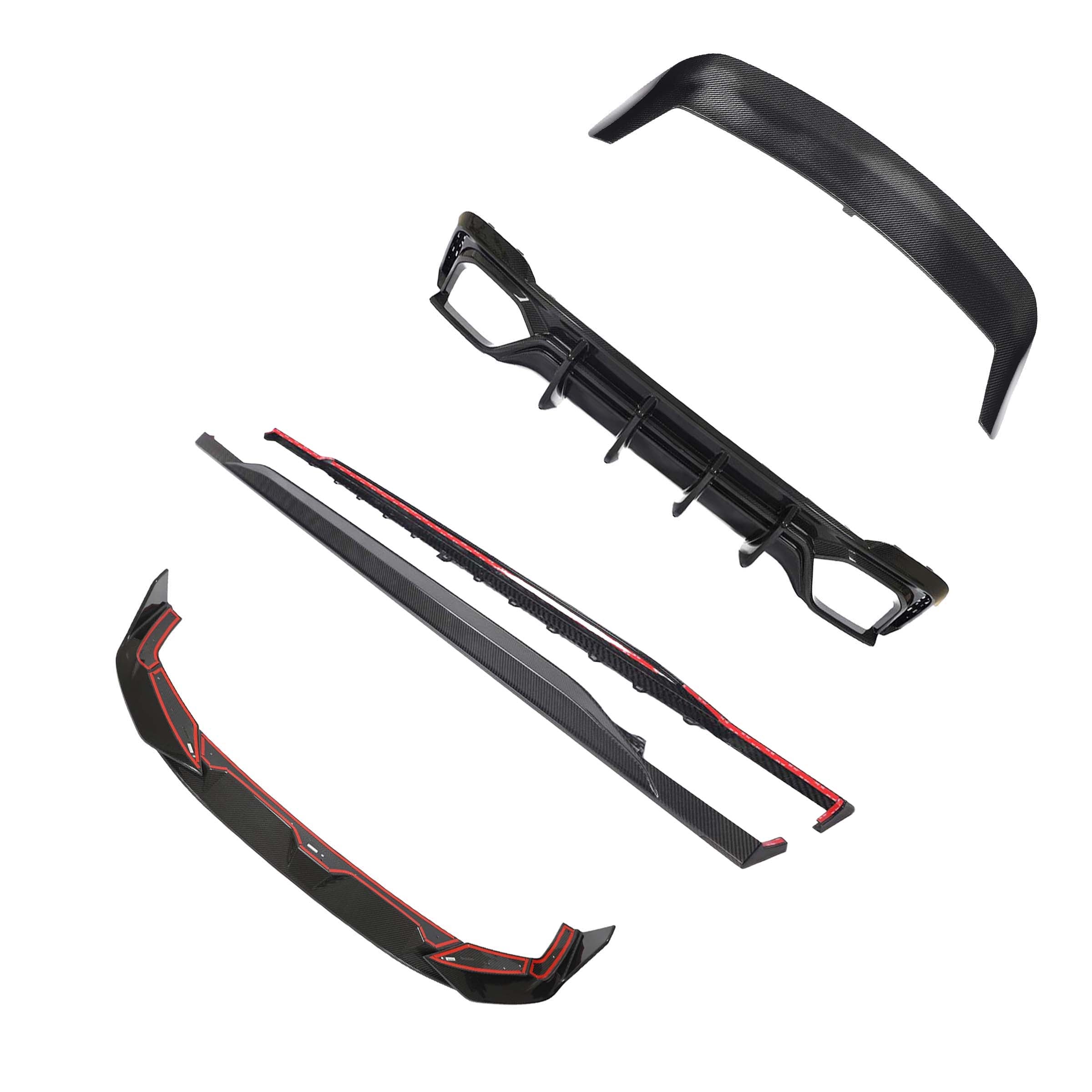 Audi RS6 C8 full carbon fiber kit by CT Carbon, showing detailed carbon fiber components on the vehicle.