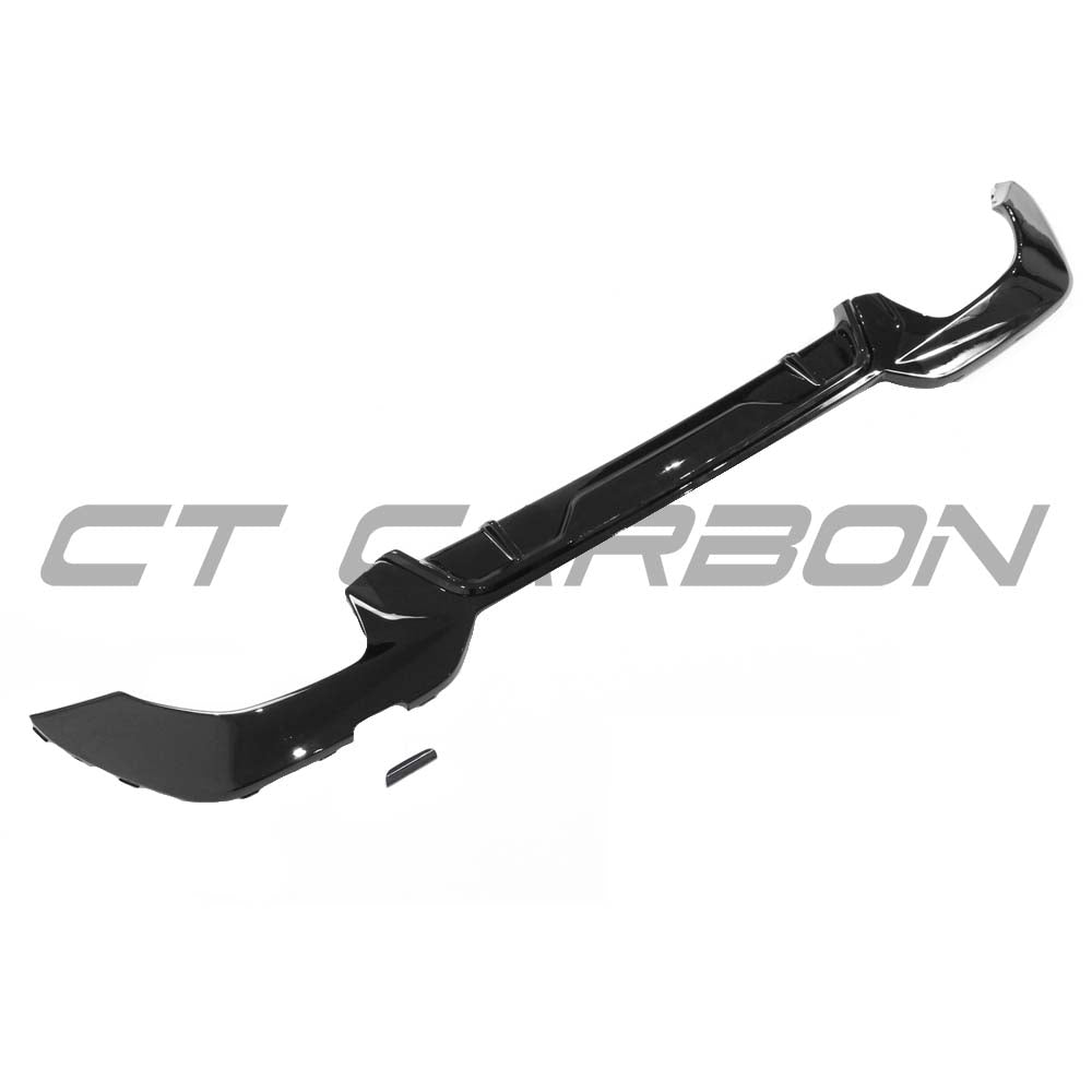 BMW G20 G21 3 Series 2019-2022 CT Carbon gloss black diffuser with square tips, showcasing its sleek aerodynamic design.