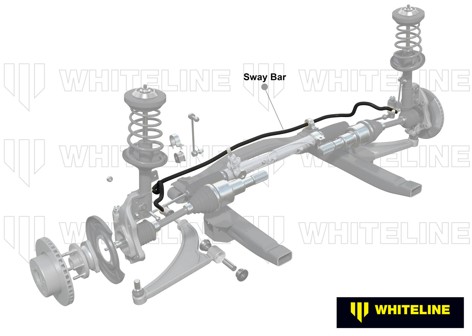 Whiteline - Front Anti-Roll Bar 24mm X Heavy Duty Blade Adjustable Audi A3 Mk2 Quattro & VW Golf Mk5 R32 Mk6 R 2004-2013