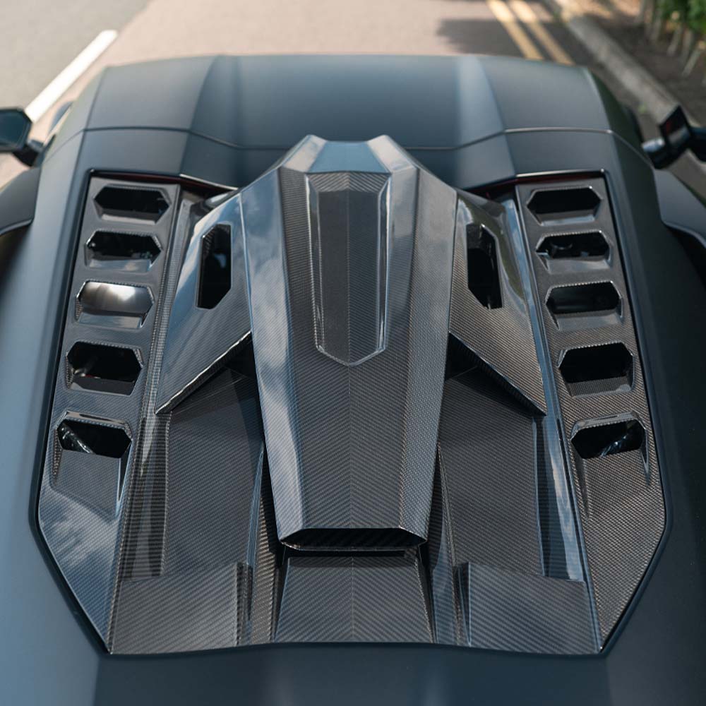 Lamborghini Revuelto full carbon fiber kit by CT Design, showing detailed carbon fiber components and sleek automotive design.