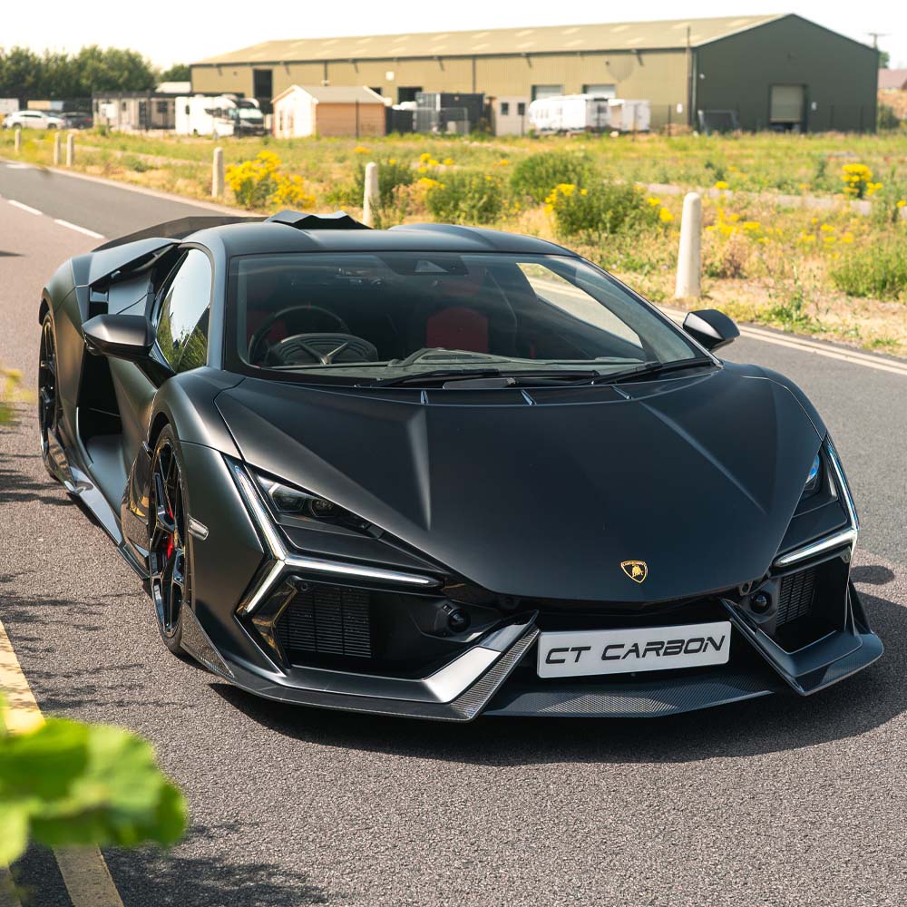 Lamborghini Revuelt full carbon fibre kit by CT Carbon, featuring lightweight, high-performance carbon components for Lamborghini cars.