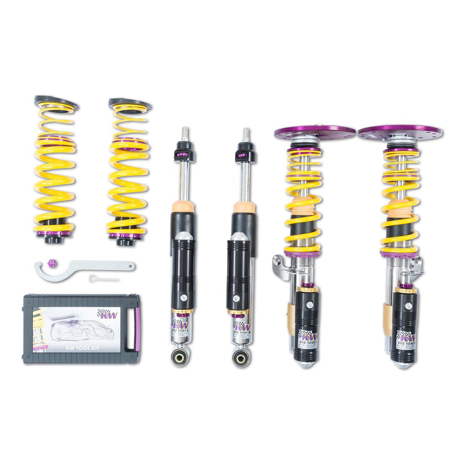 KW BMW M2 Clubsport V4 Coilover Kit (F87) With 3-Way Adjustment - Nineteen72 Performance