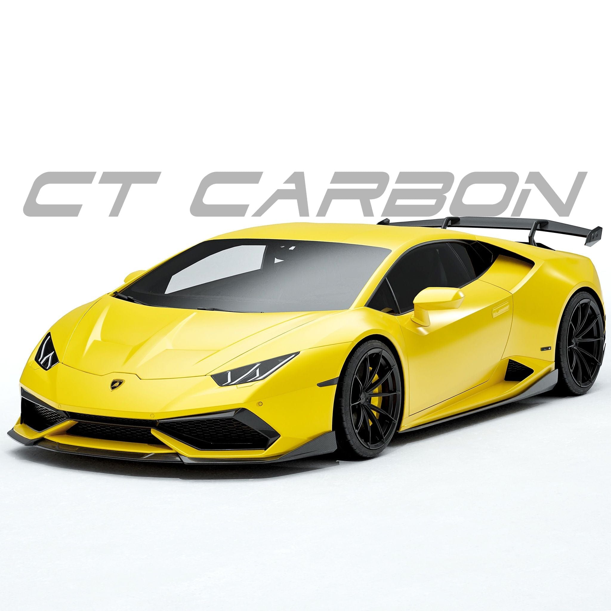 Lamborghini Huracan LP-610 carbon fibre side skirts by CT Carbon, showcasing sleek, lightweight automotive styling.