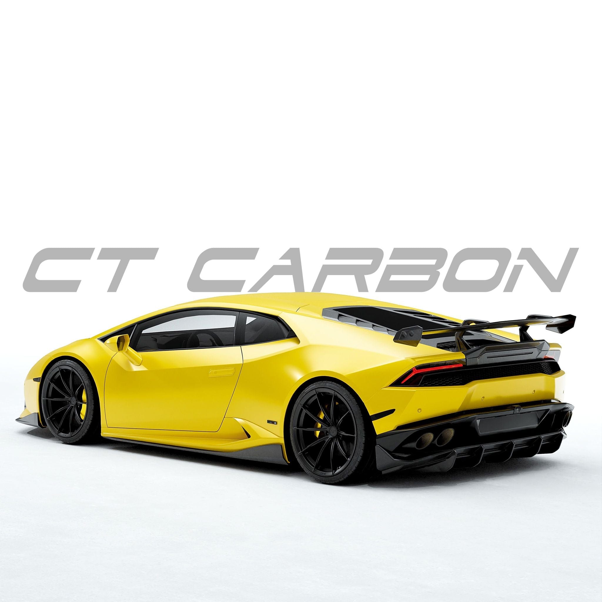 Lamborghini Huracan LP-610 carbon fibre side skirts by CT Design, showcasing sleek, lightweight automotive side panel enhancements.