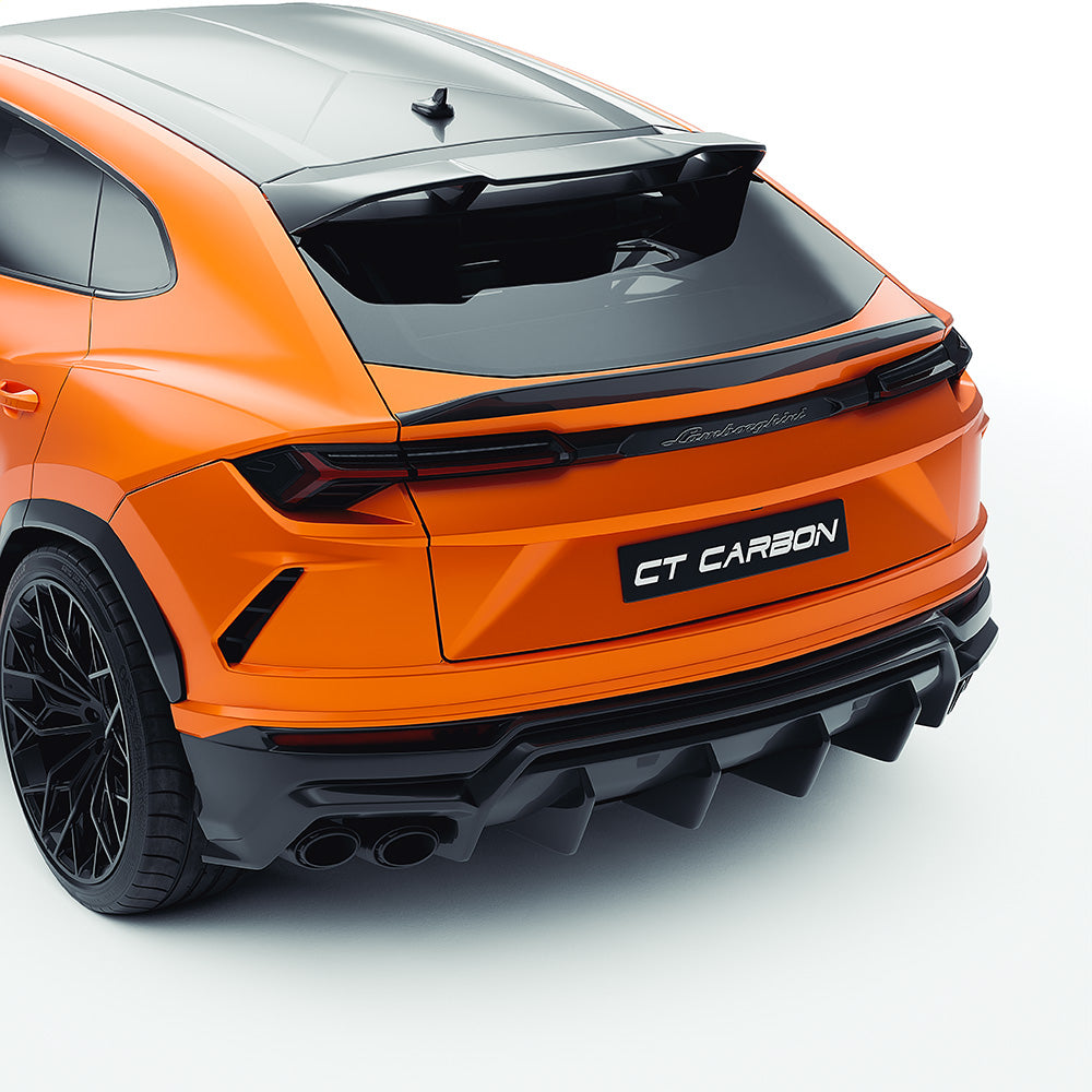 Lamborghini Urus full carbon fiber kit by CT Design V2, showcasing sleek, lightweight carbon fiber components on the luxury SUV.