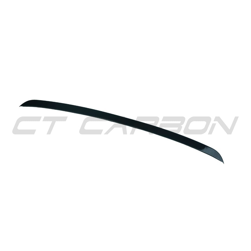 Gloss black CT Carbon spoiler for Volkswagen Golf R/GTD/GTI MK7/7.5 2014-2020, shown on car with sleek aerodynamic design.