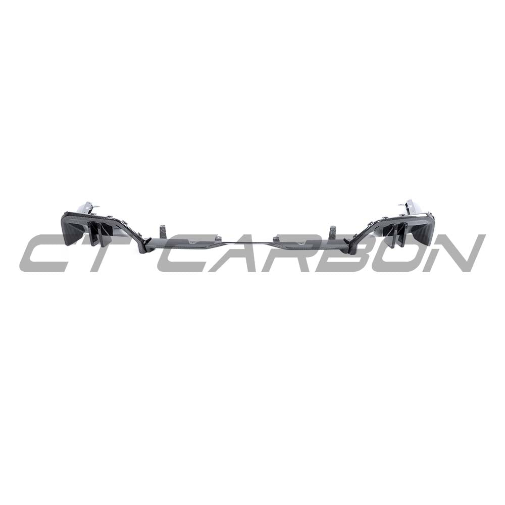 BMW G60 5 Series and I5 full carbon fiber kit by CT Carbon, showing car exterior with sleek carbon fiber components.