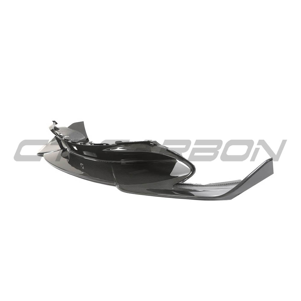 Carbon fiber splitter for McLaren 720S by CT Carbon, featuring a sleek aerodynamic design and V2 version for improved performance.