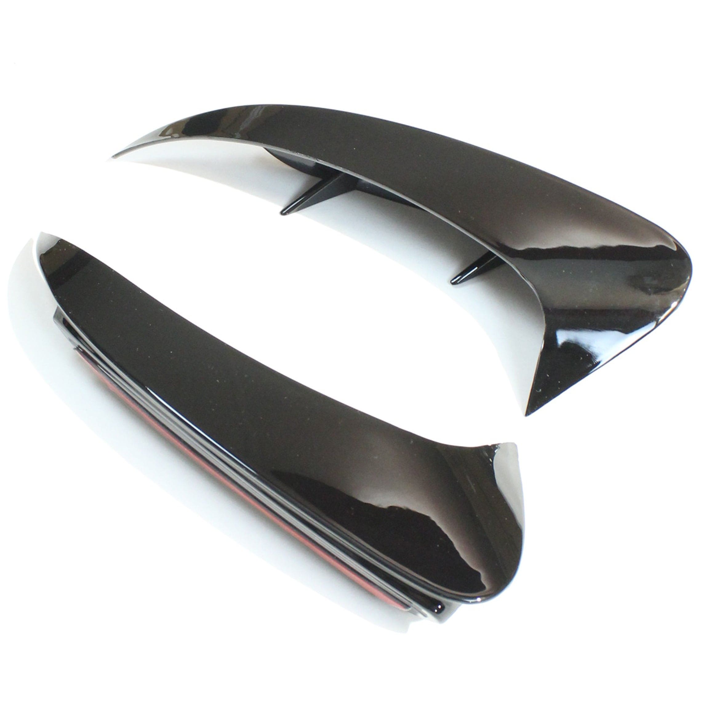 Mercedes A-Class A35 V177 gloss black rear bumper corners accessories by CT Carbon, showing close-up of the sleek, angular design.