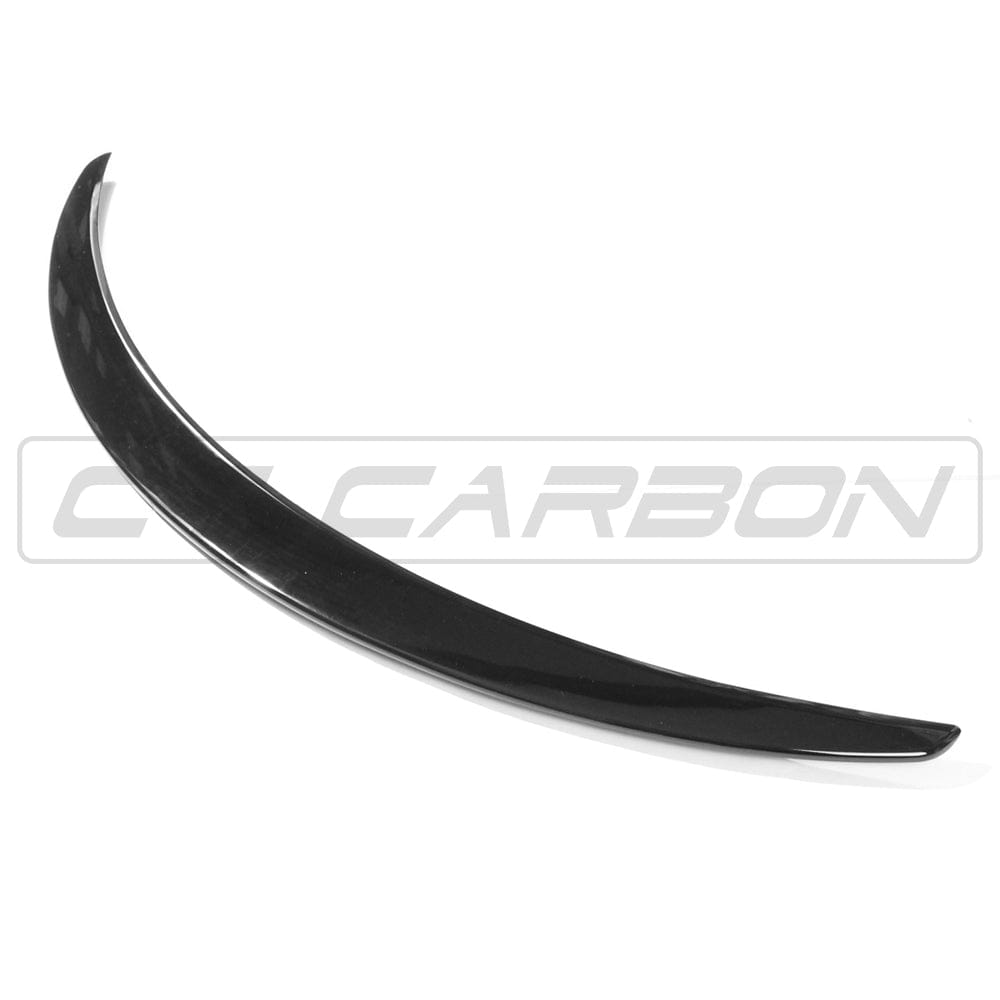 Gloss black spoiler for Mercedes C-Class and C63 W205 coupe by CT Carbon, shown installed on the vehicle.