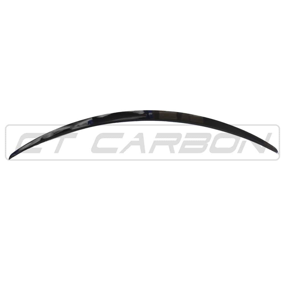 Gloss black spoiler for Mercedes C-Class and C63 W205 Coupe by CT Carbon, shown mounted on the vehicle.