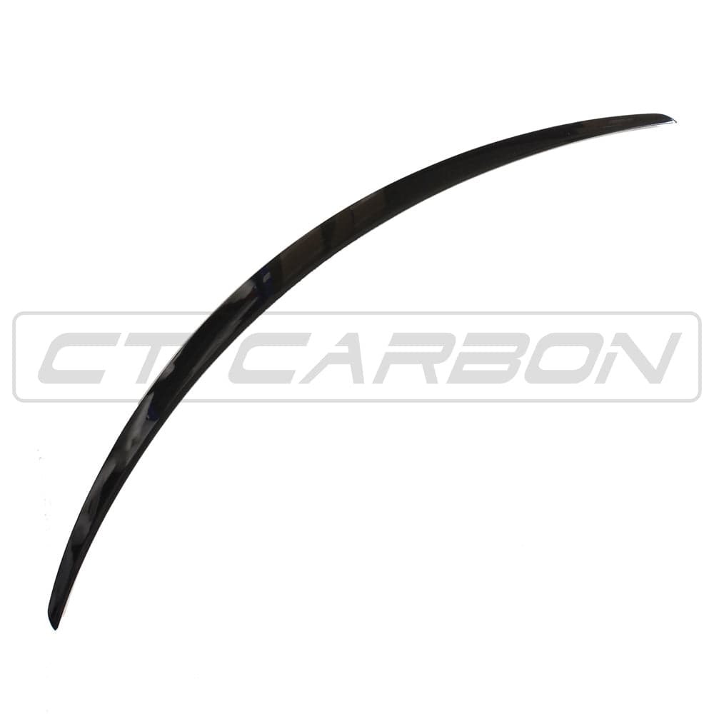 Mercedes C-Class and C63 W205 coupe gloss black spoiler by CT Carbon, showing the aerodynamic rear spoiler on the vehicle.