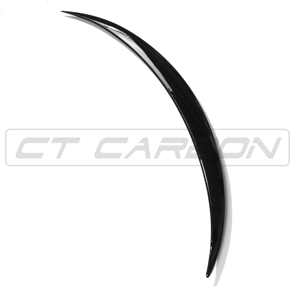 Gloss black spoiler for Mercedes C-Class C63 W205 saloon by CT Carbon, shown on a 2014-2022 model.