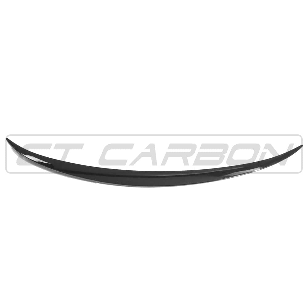 Mercedes C-Class C63 W205 saloon gloss black spoiler by CT Carbon, showcasing the sleek aerodynamic rear spoiler design.