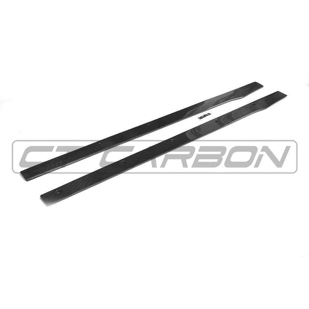 Mercedes C63 W205 2018-2022 convertible full carbon fiber kit by CT Carbon, showcasing the sleek carbon fiber components on the car.
