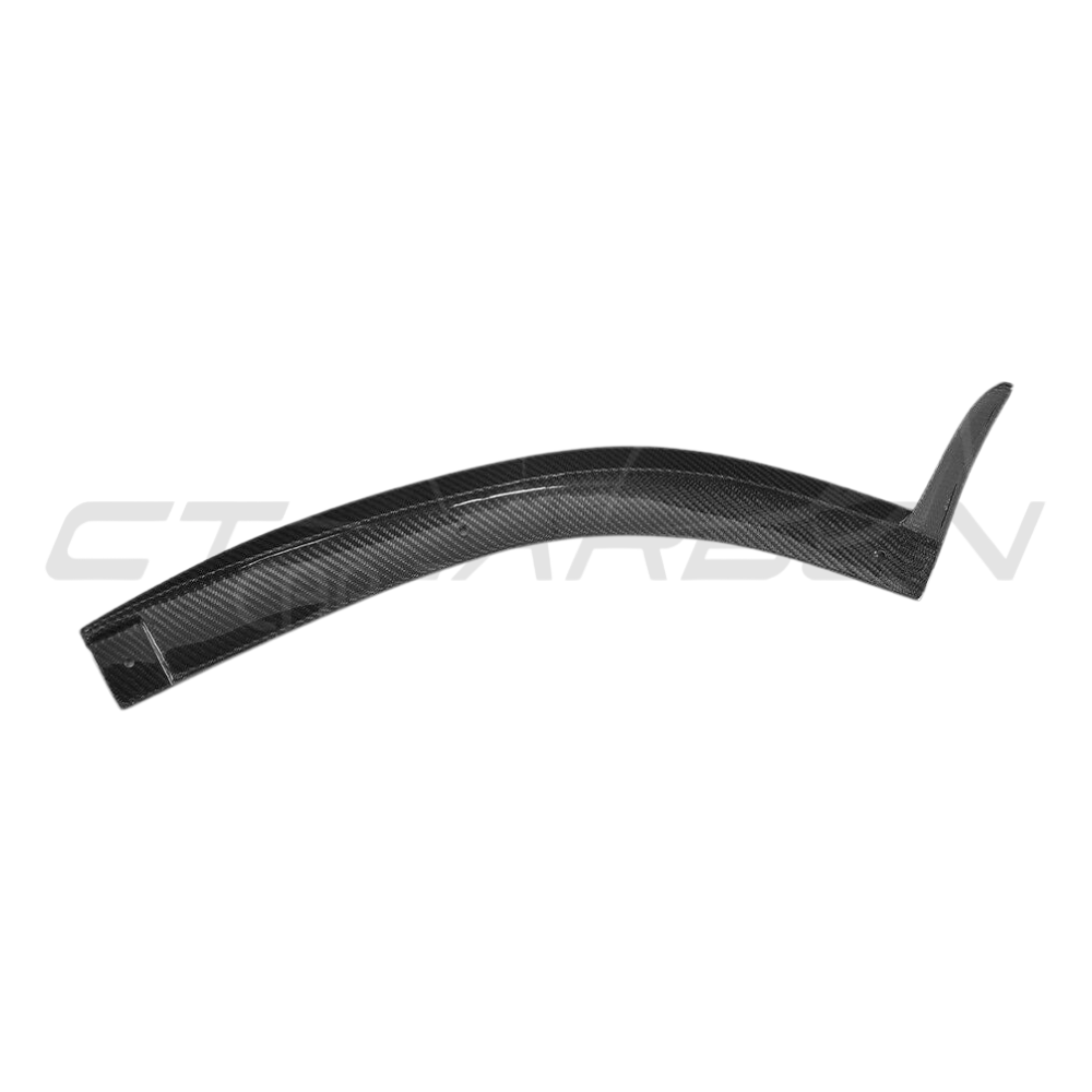 Mercedes C63 W205 coupe and convertible CT Carbon V1 carbon splitter, front view showing sleek aerodynamic design