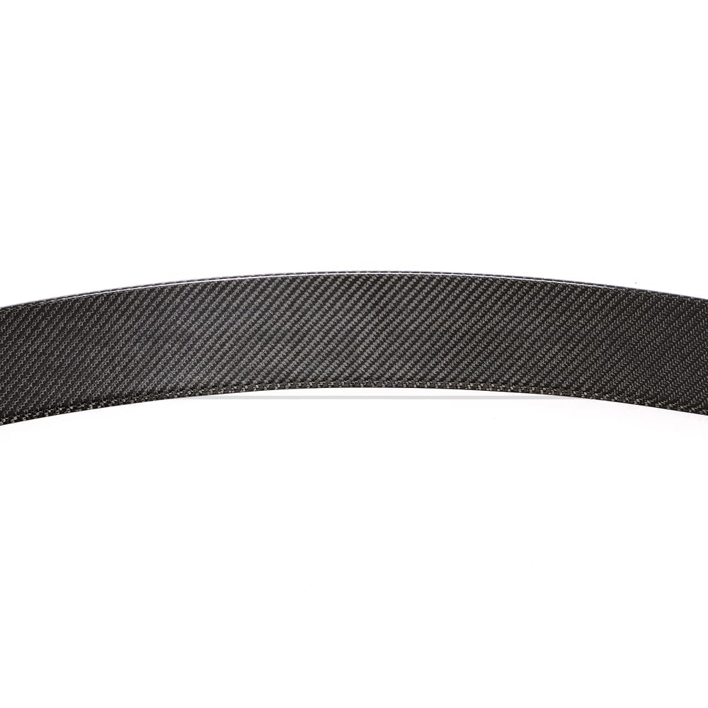 Mercedes C63/C Class W205 convertible carbon spoiler by CT Carbon, V2 style, shown on the car's rear with a sleek carbon finish.