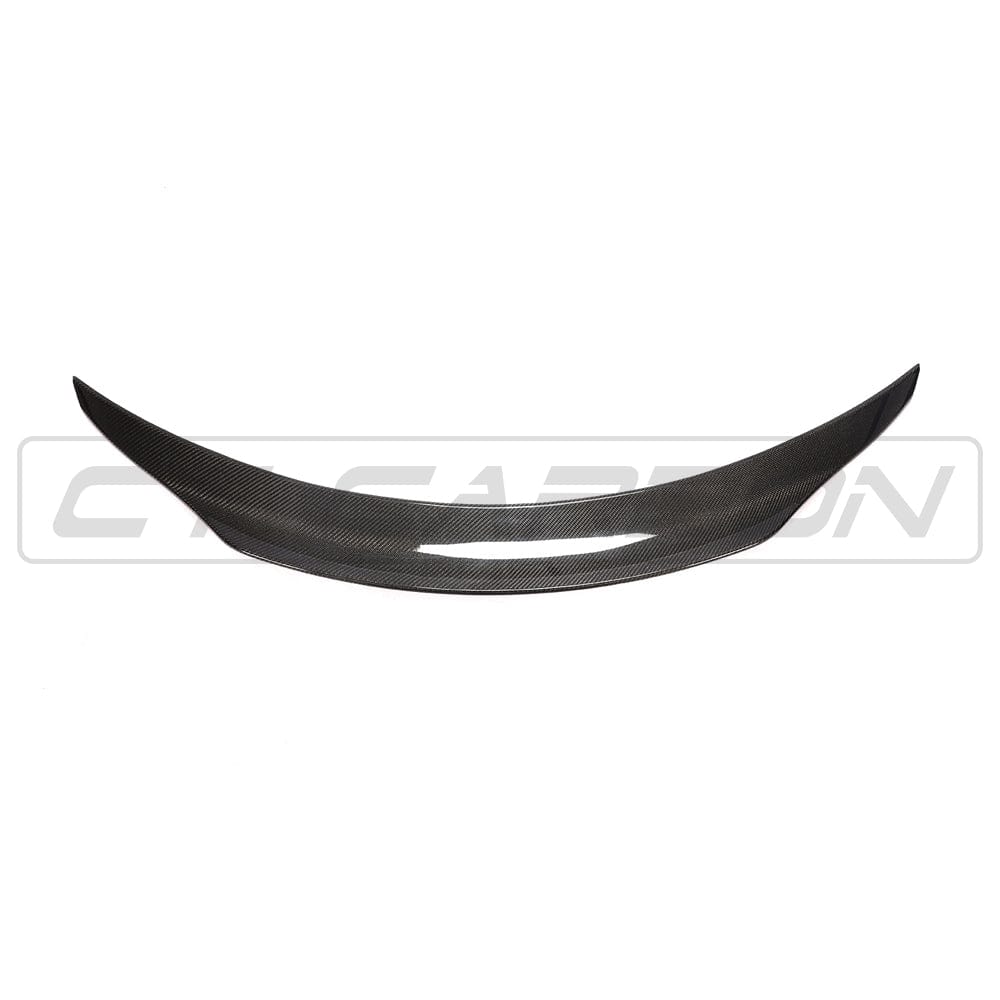 Carbon spoiler for Mercedes C63/C-Class W205 convertible, by CT Carbon, featuring a sleek, aerodynamic design.