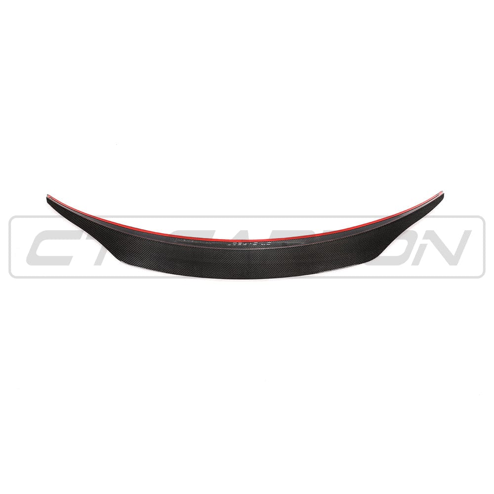 Mercedes C63/C Class W205 convertible carbon spoiler by CT Carbon, showcasing the sleek, aerodynamic V1 design on the car.
