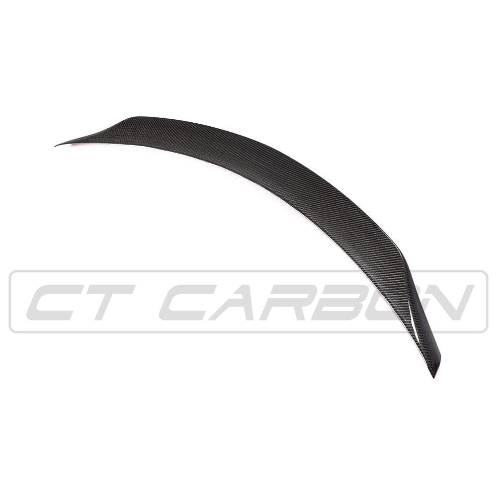 Mercedes C63 C-Class W205 saloon carbon spoiler by CT Carbon, showcasing sleek V2 design and aerodynamic features.