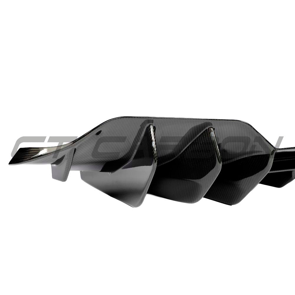Carbon fiber diffuser for McLaren Artura 2023 by CT Carbon, showcasing sleek design and high-performance automotive styling.