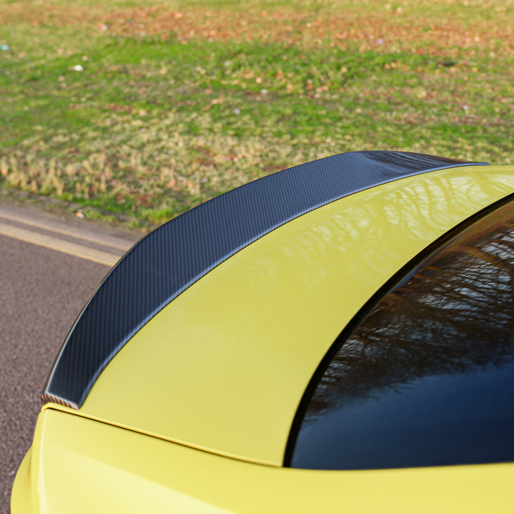 CT Carbon full carbon fibre kit for Audi A3/S3 8Y saloon in Python Yellow, includes front and rear exterior components.