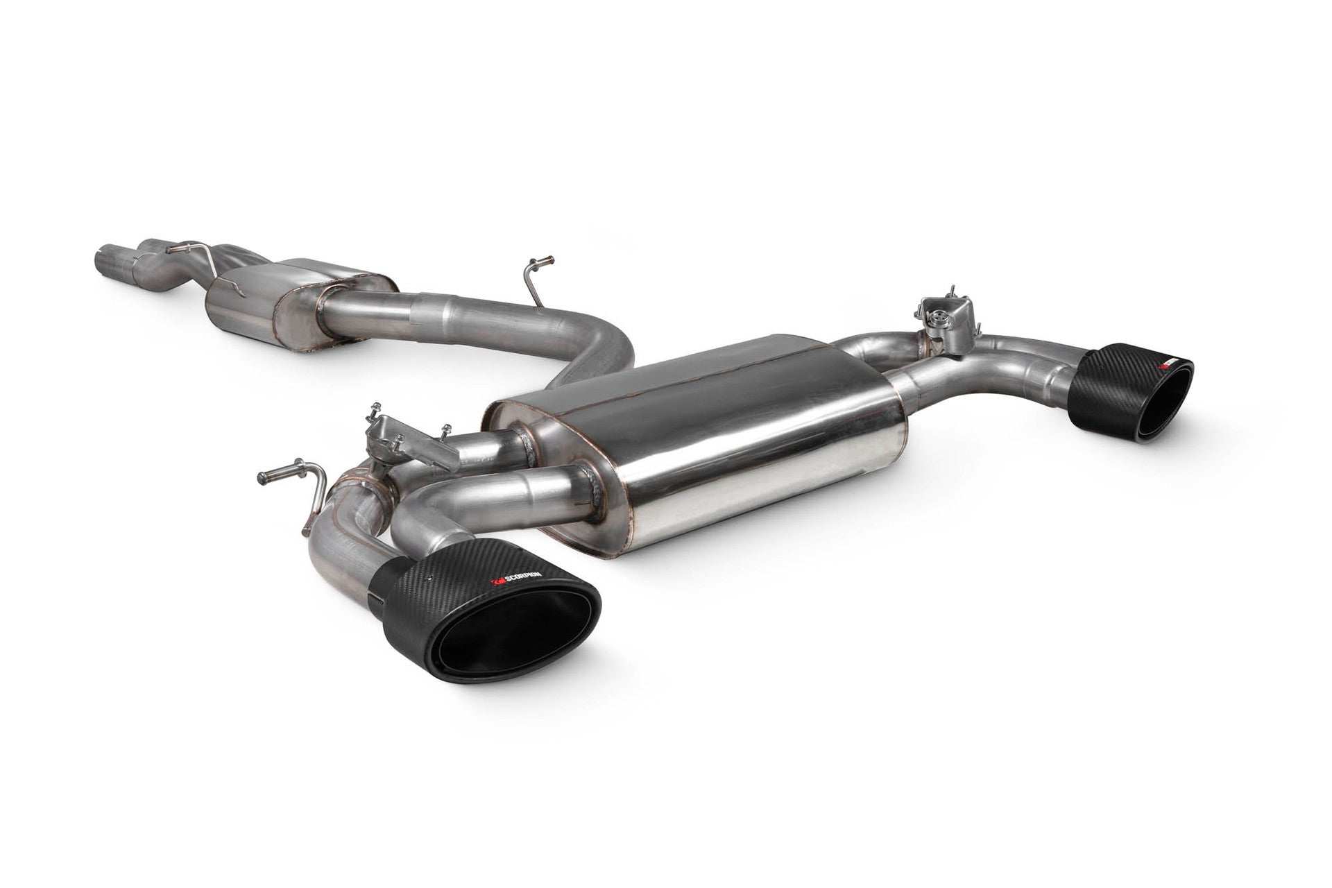 Scorpion Cat Back Exhaust System CF Trims - RS3 8V Pre-Facelift