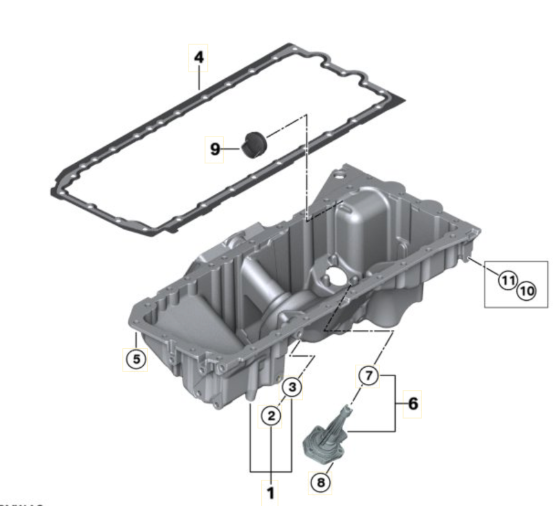 GENUINE BMW - N55 M235i Oil Pan Gasket - Nineteen72 Performance