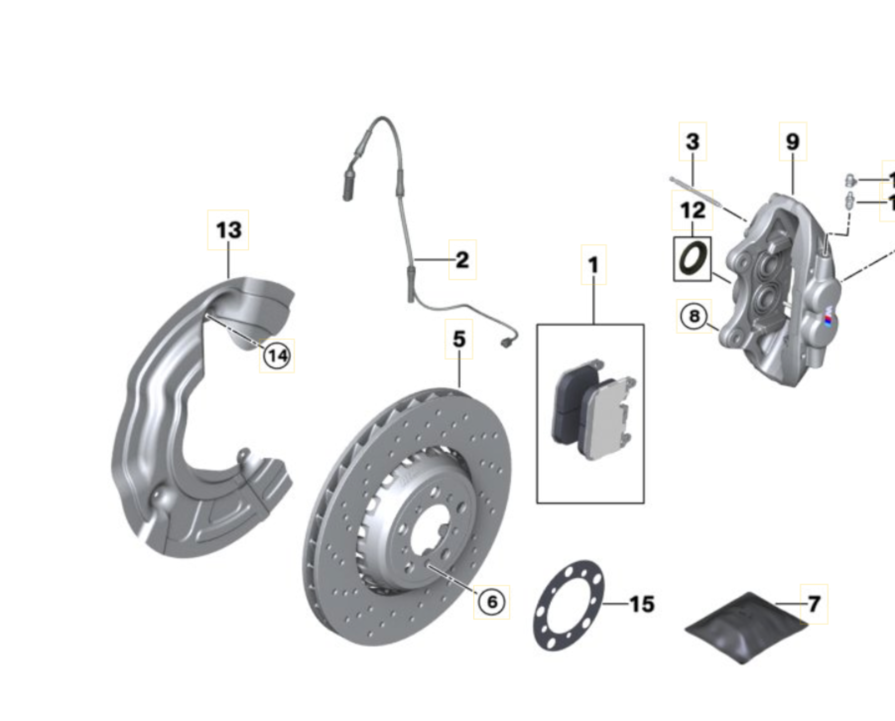 GENUINE BMW -  F80 F82 F87 Front Brake Disc Set 380 x 30 (M2, M2 Competition, M3 & M4) - Nineteen72 Performance