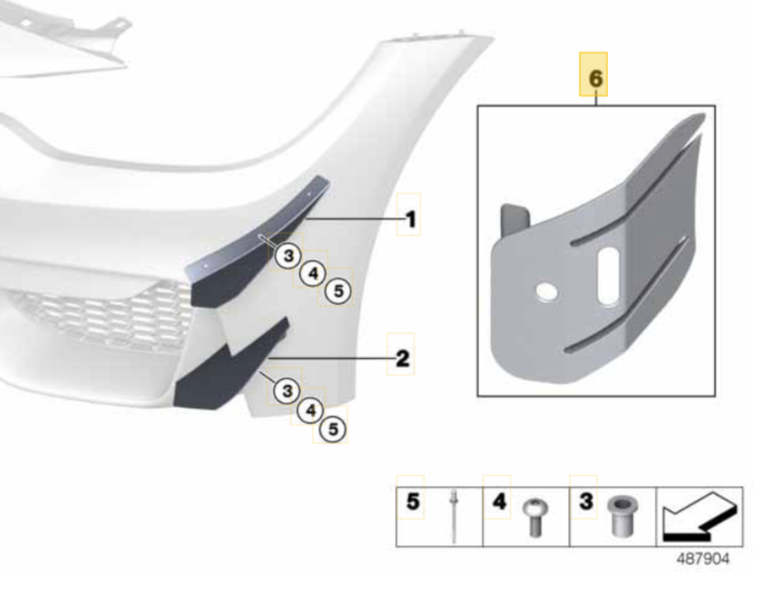 BMW Motorsport (Genuine) - M4 GT4 Racing Front Bumper Canards - Nineteen72 Performance